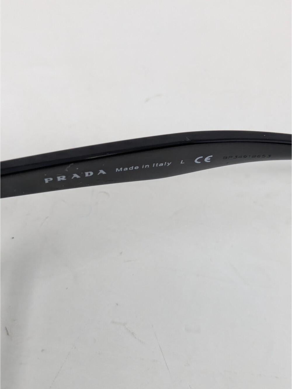 Prada Eyeglasses VPR 18T 1AB-1O1 Polished Black Square Frame Italy 53-16 140 - Picture 7 of 10
